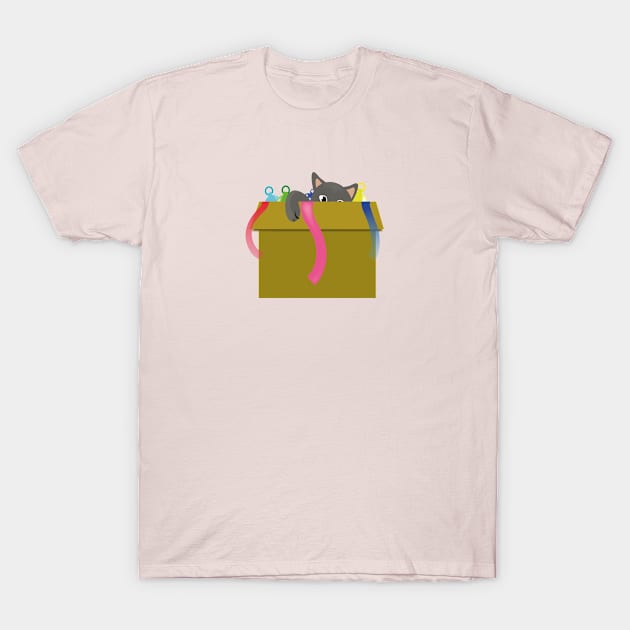 Helpful Christmas Kitty T-Shirt by PhoebeMobbs